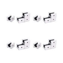 4 x SBR12UU 12 mm lineær bevegelsesruter Lager Fester Block, sølv