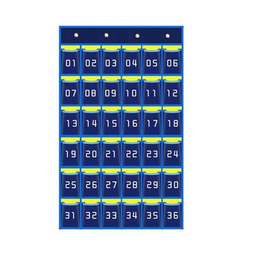 36 Numbered Pockets Chart Cell Phone Hanging Organizer for Classroom 1