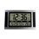 Digital Wall Clock LCD Number Time Temperature Calendar Alarm Silver 2
