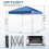 3mx3m Outdoor Pop-Up Canopy Tent With Sandbags 3