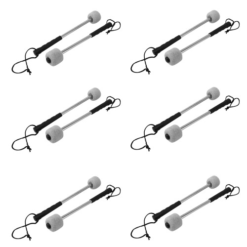 2 pezzi di bacchette per grancassa, testa in feltro, bacchette per percussioni, bacchette per timpani