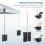 3mx3m Outdoor Pop-Up Canopy Tent With Sandbags 9