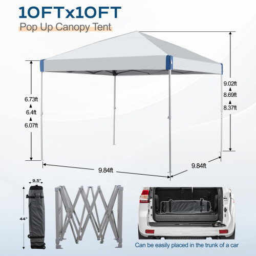 3mx3m Outdoor Pop-Up Canopy Tent With Sandbags 1