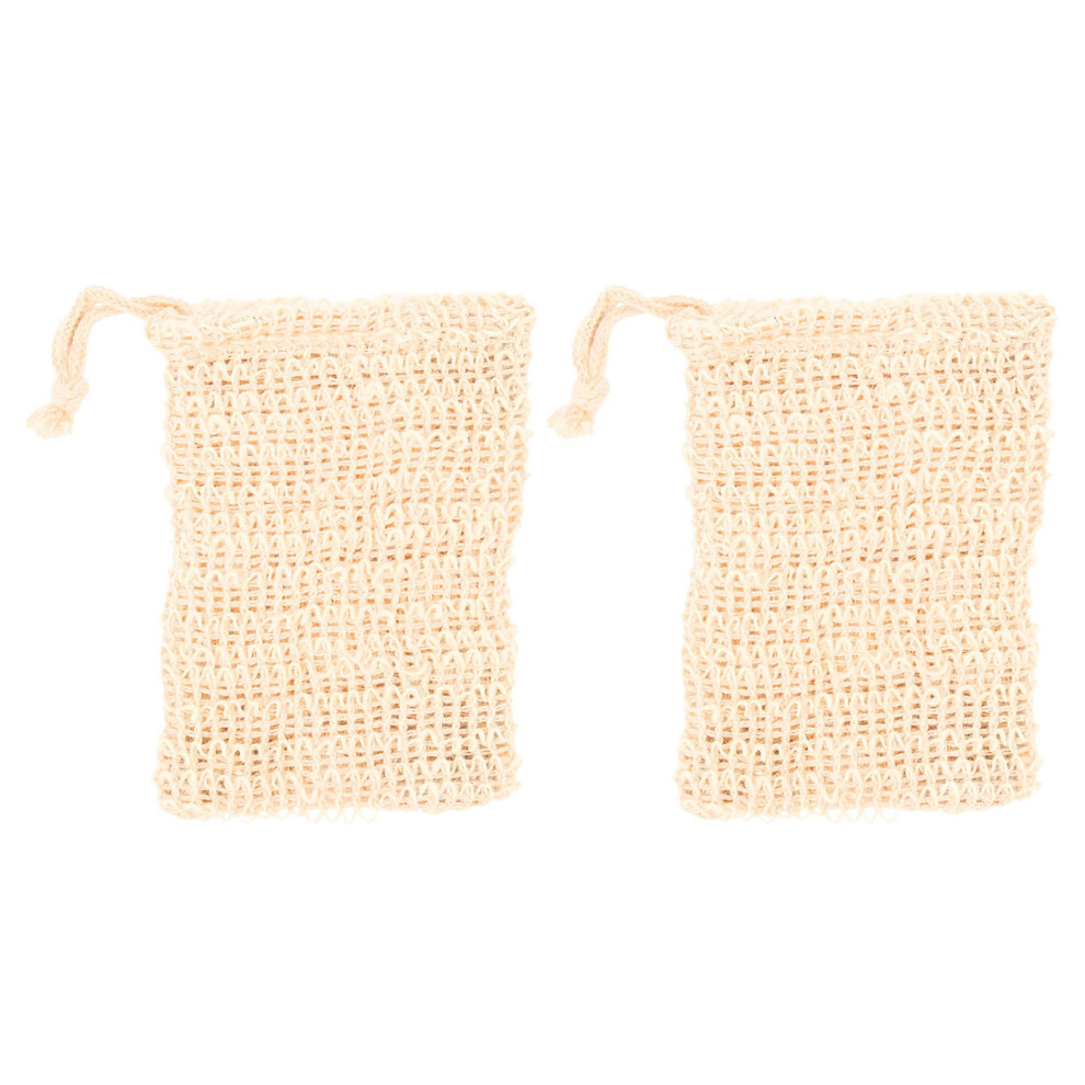 Shower Bath Natural Sisal Soap Bag Exfoliating Soap Saver Pouch 50Pcs