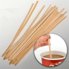 100Pcs 5.5 Inch Coffee Stirrers Sticks -Natural Wood Eco-Friendly
