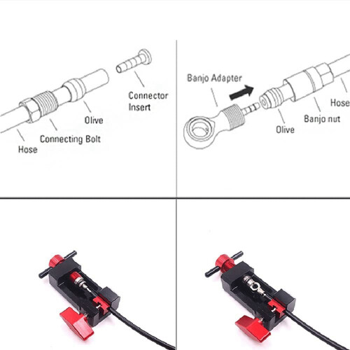 Βελόνα Σωλήνα Φρένων με Κεφαλή Ελιάς για XT XTR Cycling Μαύρο 2