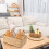 2X Small Wicker Baskets for Organizing Bathroom, with Wooden Handle 3