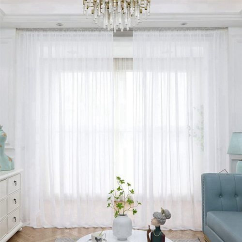 Window White Sheer Curtains 90 Inches Long 2 Panels 1