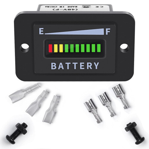 Golfbilbatterimåler 48V LED-nivå IP65 for klubbbil, gaffeltrucker 1