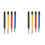 4 stk./sett rustfjerningsbørstepenn glassfiber/messing/stål/nylonbørste 1