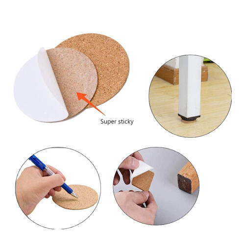 Self-Adhesive Cork Coasters,Cork Mats Backing Sheets(320, Round) 2