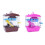 Gaiola para hamster com claraboia e casa de duas camadas rosa 1