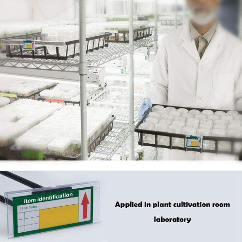 100Pcs Clear Plastic Label Holders for Wire Shelf Retail Price Label 2
