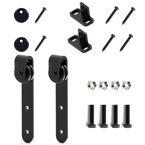Kit de ferragens para porta deslizante de armário com 10 peças de 0,63 a 0,78 polegadas e trilhos deslizantes 1