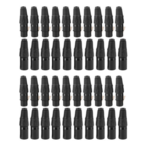 20 adaptadores de cable de extensión de micrófono XLR de 3 pines macho a hembra