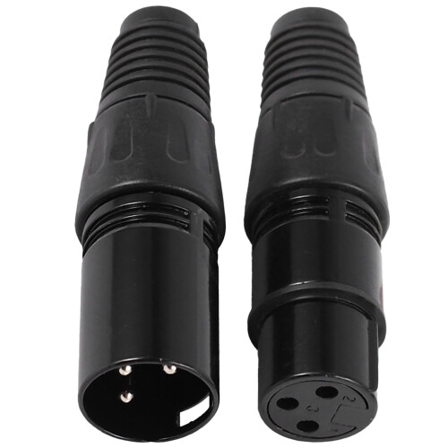 20 adaptadores de cable de extensión de micrófono XLR de 3 pines macho a hembra 1