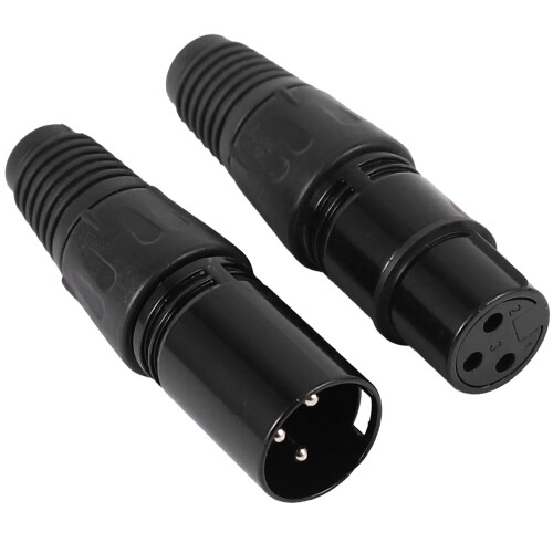 20 adaptadores de cable de extensión de micrófono XLR de 3 pines macho a hembra 2