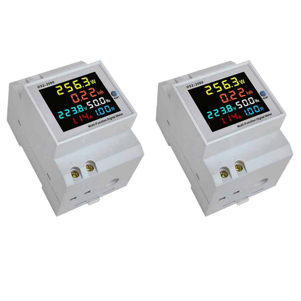 Din Rail Ac Monitor 6In1 250-450V 100A Voltage Current Power Factor 4853004604646