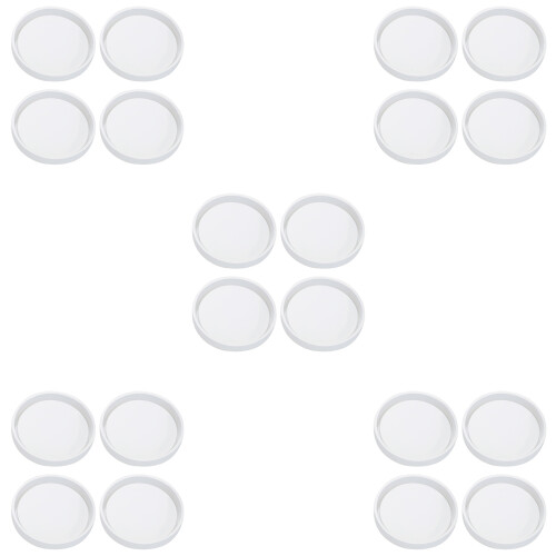 Pacote com 4 moldes de silicone para porta-copos redondos grandes, diâmetro 3,94 polegadas/10 cm