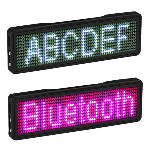 Bluetooth LED-navneskilt genopladeligt lysskiltdisplay LED, type 3