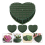 4 stk. hjerteformede blomsterskumblokke grøn blomsterler 3
