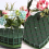 4 stk. hjerteformede blomsterskumblokke grøn blomsterler 6