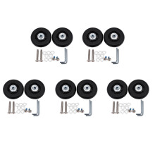 2 Set Kofferwielen Assen Rubber Reparatie OD 64mm Nieuw