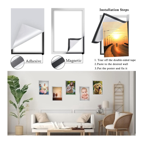 10PCS A5 Magnetic Diamond Art Frames, Frames Silver 2