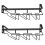 2x vinglassstativ, 3 rader glassholder i metall til bar 1