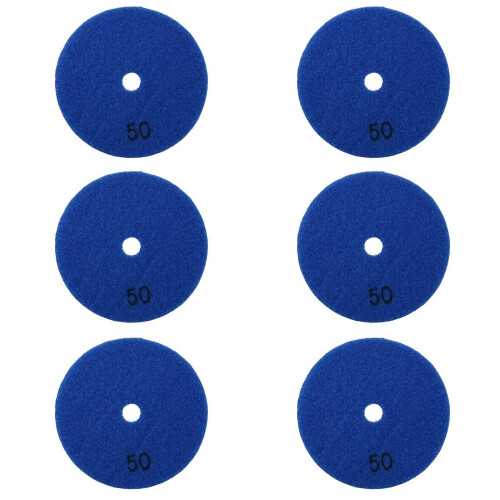 12 Pcs 4 Inch /100 Mm Grit 50 Diamond Marble Polisher Disc 1