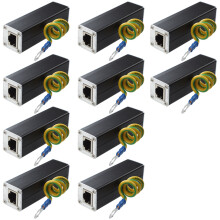 4X RJ45 Plug Ethernet Protezione da sovratensioni di rete Parafulmine 100 MHz