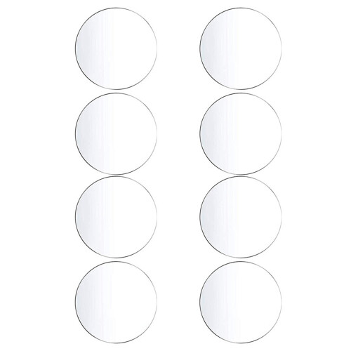 Disco de acrílico transparente com 18 peças, folha de acrílico circular de 4 polegadas 1
