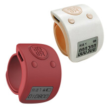 Mini contador eletrônico digital LCD de dedo com anel de mão - vermelho