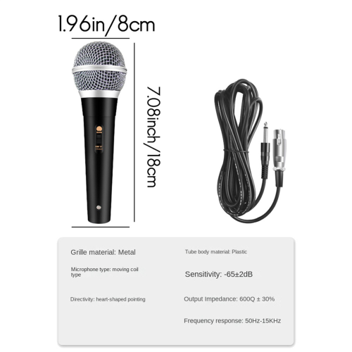 Professionele handmicrofoon voor karaoke-zangoptredens
