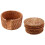12Pcs/ Drink Coasters Set Round Tableware Rattan Weave Diameter 8Cm 7