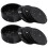 Coasters for 6-Piece with Holder,Black Round Cup Mat Set 1