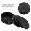 Coasters for 6-Piece with Holder,Black Round Cup Mat Set 3