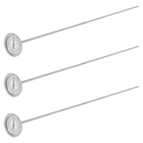3x kompostjordtermometer 50 cm langt rustfritt stål måleinstrument