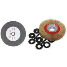 150mm Dia 25mm Thick 180 Grit Fiber Wheel Polishing Buffing Disc