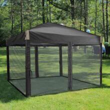 10x10ft Pop Up Canopy Tent with Mosquito Netting, Instant Garden & Event Canopy with Wheeled Bag