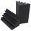 Akustická stěnová pěna Trap Black 4,6 x 4,6 x 9,5 palce (16 ks, černá) 4