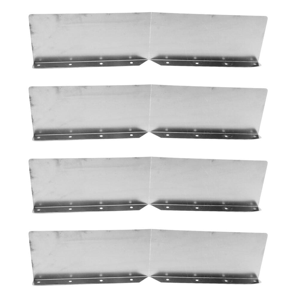4Pcs Gutter Valley Splash Guards Aluminum Rain Gutter Valley Roofing Gutter Guards Or House Shingle Roofs Corner 8401319748478