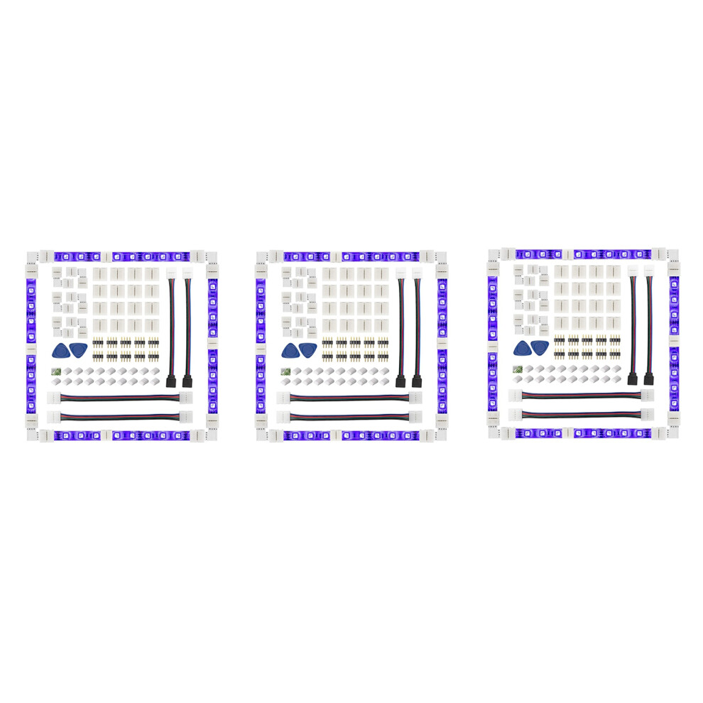 Led Strip Connector 4 Pin 10Mm Solderless Rgb For 5050 Smd -L Shape 4851216661198