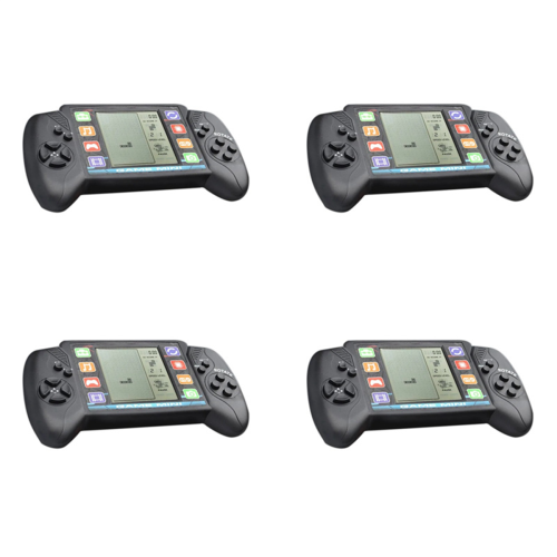 4X Handheld 3,5 Zoll LCD Brick Game Player Eingebaute 23+26 Spiele (Schwarz)