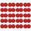 40 stk. rund rød reflektor universal til motorcykel ATV 5,6 x 0,8 cm 1