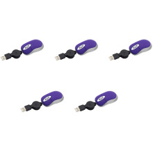 Mini USB Wired Mouse Retractable Tiny Small Mouse 1600 DPI Optical
