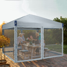 10x10ft Pop Up Canopy Tent with Mosquito Netting, Instant Garden & Event Canopy with Wheeled Bag