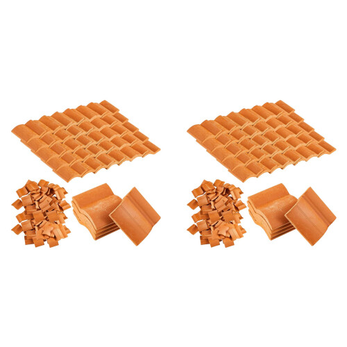 Set di modelli di tegole per case delle bambole in miniatura, 100 pezzi