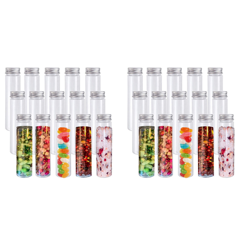 15Pcs 110Ml Plastic Test Tube,Clear Flat Test Tubes,with Screw Caps-image-OPC-PHTPNRH-NEW