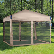 10x10ft Pop Up Canopy Tent with Mosquito Netting, Instant Garden &amp; Event Canopy with Wheeled Bag